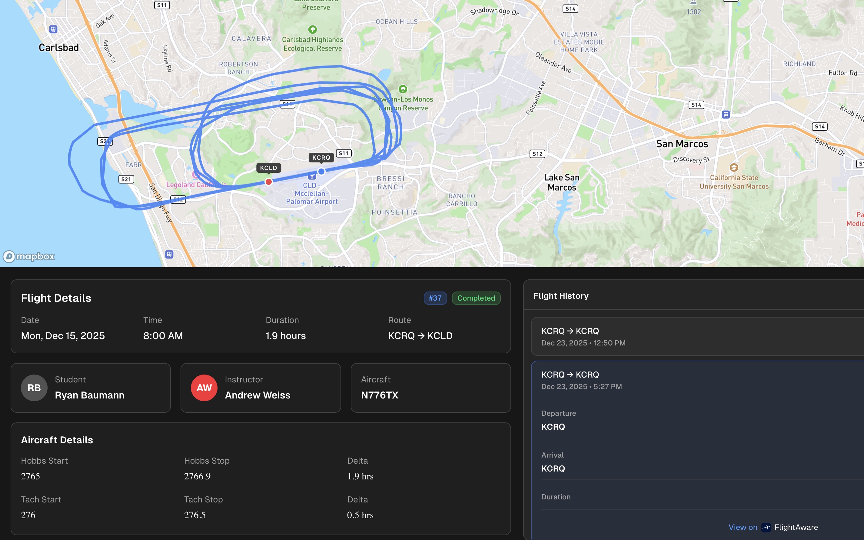 Advanced Flight Details