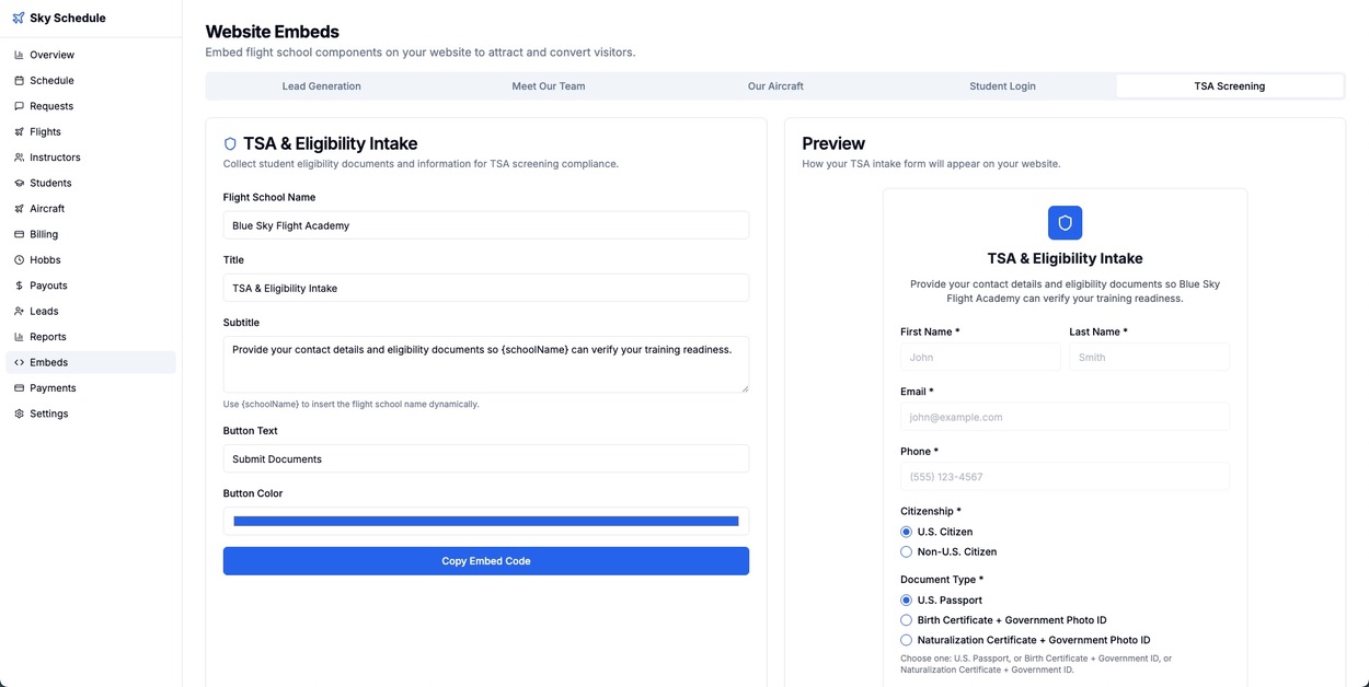 Manage feature